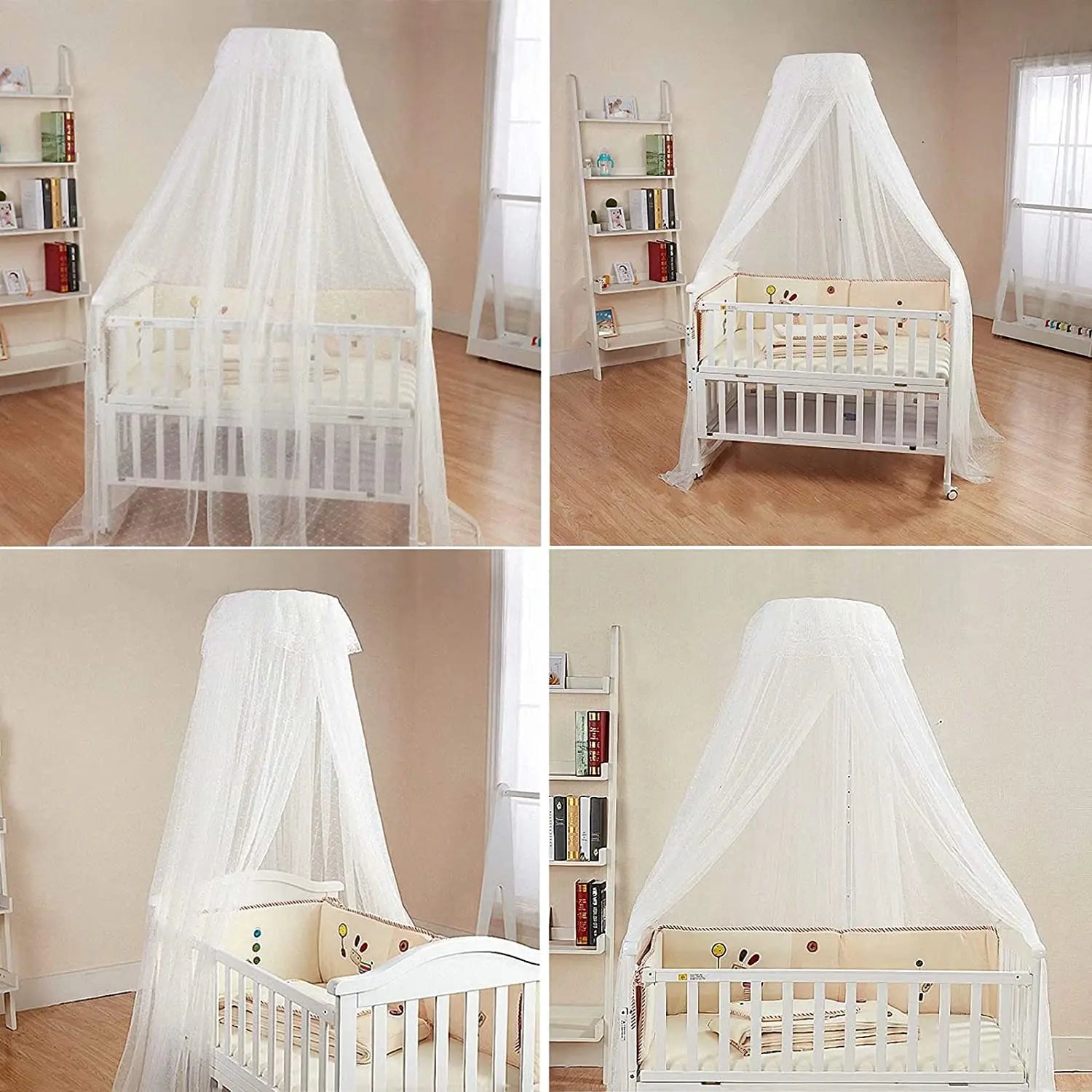 Baby Canopy Infant Toddler Bed Dome Cot Mosquito Netting Hanging Bed Net Mosquito Bar Frame Palacestyle Crib Bedding Accessories