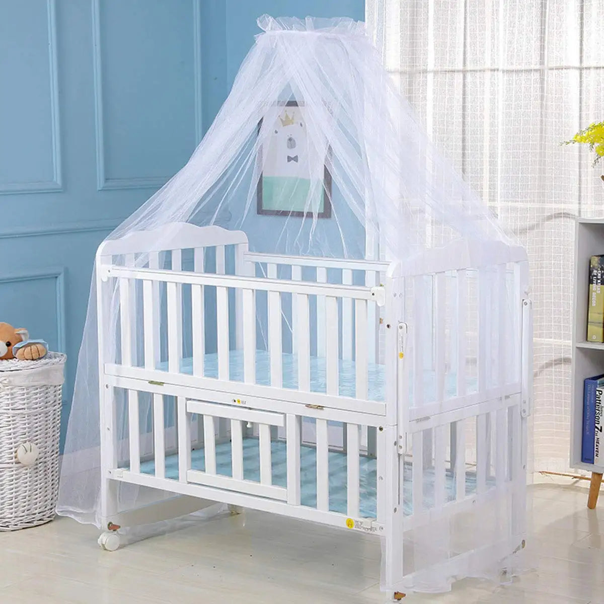 Baby Canopy Infant Toddler Bed Dome Cot Mosquito Netting Hanging Bed Net Mosquito Bar Frame Palacestyle Crib Bedding Accessories