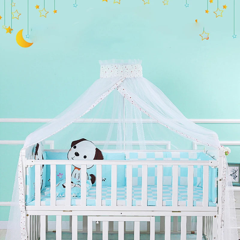 Baby Canopy Infant Toddler Bed Dome Cot Mosquito Netting Hanging Bed Net Mosquito Bar Frame Palacestyle Crib Bedding Accessories